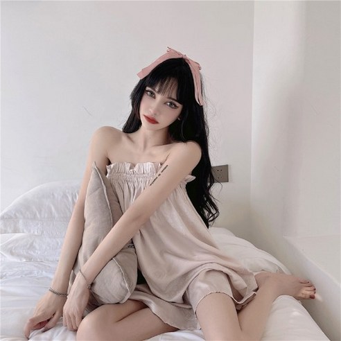 순욕풍 섹시 잠옷 치마 여춘추
