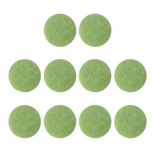 10pcs 패브릭 덮여 단추 바느질 단추 바느질 diy 스크랩북, 녹색, 천