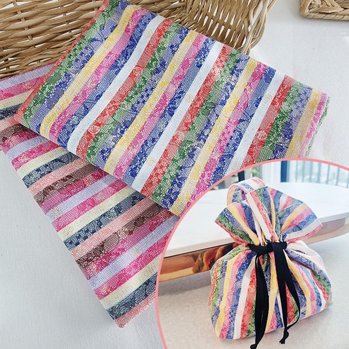 색동 플라워 자가드 20수 면혼방 원단 – 홈패션의 새로운 친구 스트라이프원단