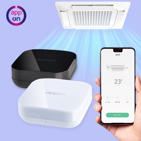 앱온 스마트 iot 리모컨 허브 스마트홈 리모콘, 블랙, NIR-100B