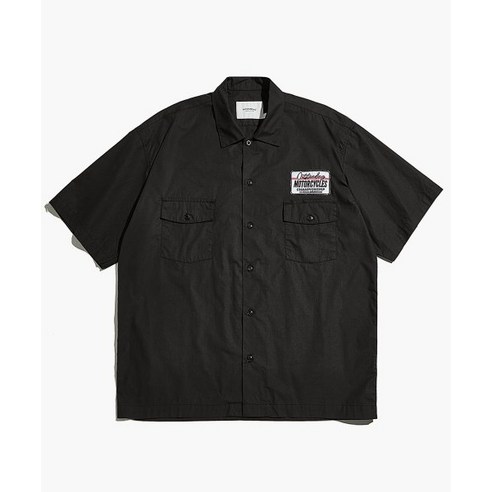 아웃스탠딩 셔츠 MECHANIC HALF WORK SHIRTS_BLACK TC181353