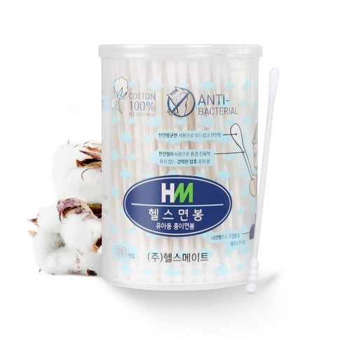 네이쳐러브메레 유아용 면봉 원통형, 100개입, 1개 비앤비유아면봉200p 14 헬스 유아 순면 종이면봉 200개입 3통, 3개