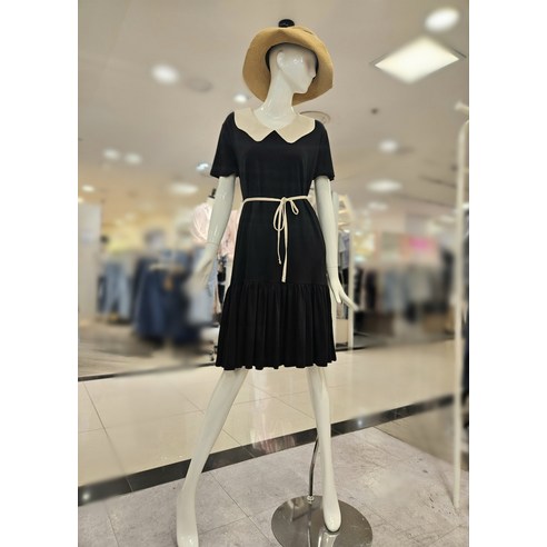 올리브데올리브 라운드 배색 카라 원피스YW3Mo332(1687723)