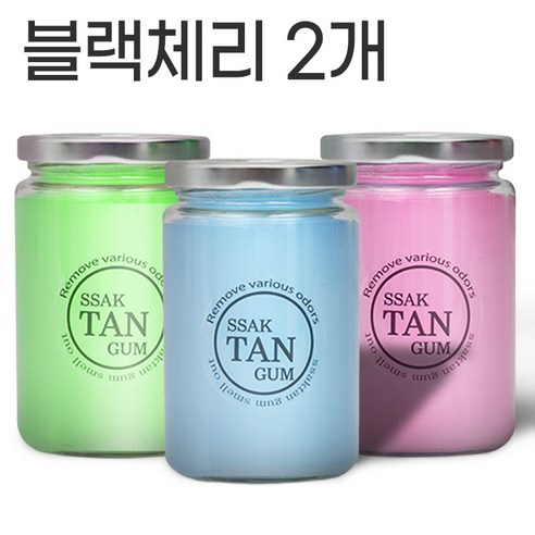 [국산 강력] 실내 탈취제 방향제 차량용 옷장 화장실 냉장고 신발 강아지 담배냄새 집안냄새 제거 공기 탈취 제거제, 2개, 360g, 블랙체리