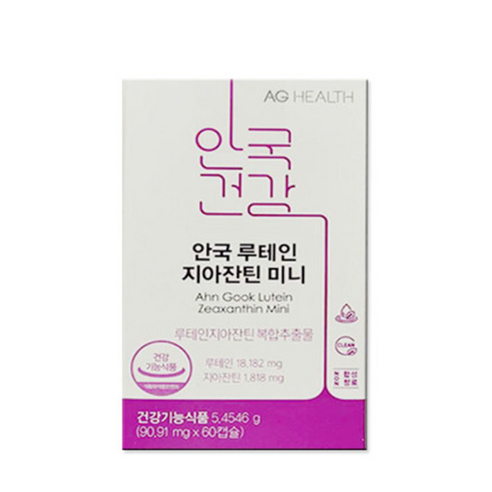 안국건강 아이원 루테인지아잔틴 미니, 60정, 4개