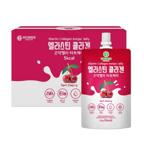 단디라이프 엘라스틴 콜라겐 곤약젤리 타트체리맛 10개입, 840g, 1개