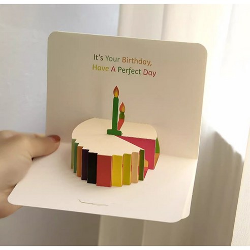 그리다 3D 생일축하 케이크 입체카드 2세트