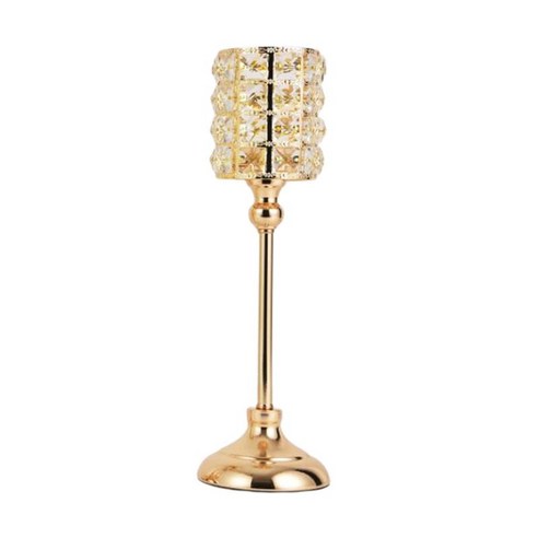 크리스탈 현대 캔들 홀더 크리스탈 촛대 꽃 레이스 웨딩 파티 데스크탑 Tealight 홀더 장식품 홈 집들이 장식, 금, 철 수정