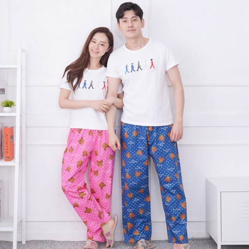 속옷스토리 르슈크레 봉누누 9부 특면 파자마 커플 2종
