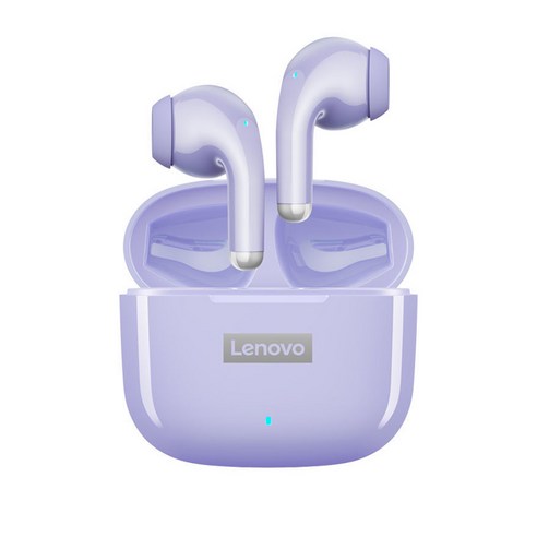 레노버 LP40 프로 TWS 이어폰 무선 블루투스 5.1 스포츠 터치 컨트롤, Purple