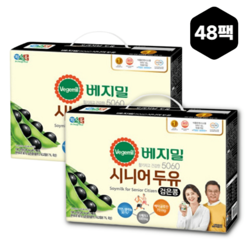 베지밀 5060 시니어두유 노인 영양식 간식, 192개, 190ml