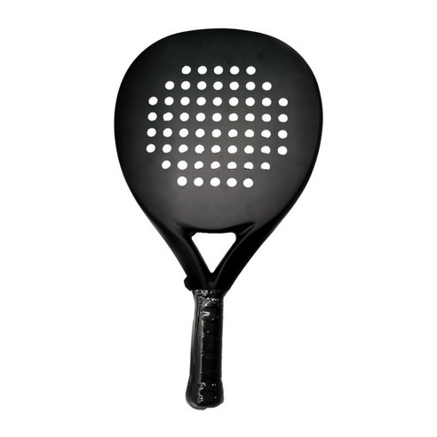 테니스 패들 라켓 Padel 부드러운 유연한 탄소 섬유 라켓, 검은 색