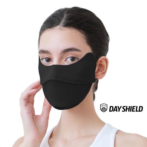 데이실드 UV 자외선 차단 눈가 커버 기미 방지 마스크 남녀공용, 블랙