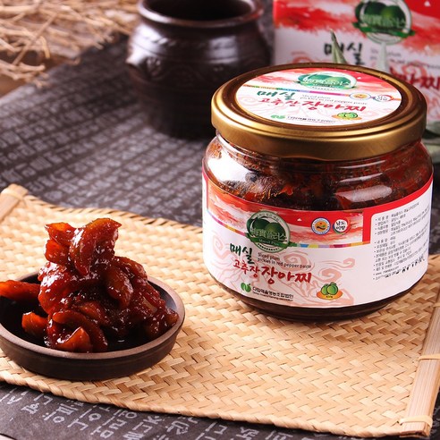매실플러스 매실고추장장아찌 450g 광양매실, 3개