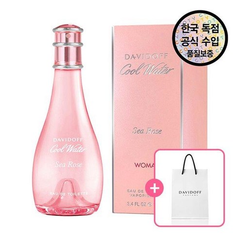 [] 다비도프 쿨 워터 여성 씨 로즈 EDT 100ML (+ 쇼핑백 증정), one color_free