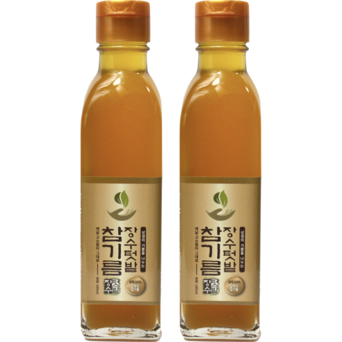 장수텃밭 통참깨로 압착한 옛날 참기름 180ml 2개, 1개