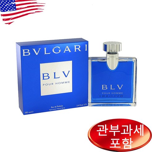 불가리 블루 3.4 온스 남성용 향수, 1병 불가리향수