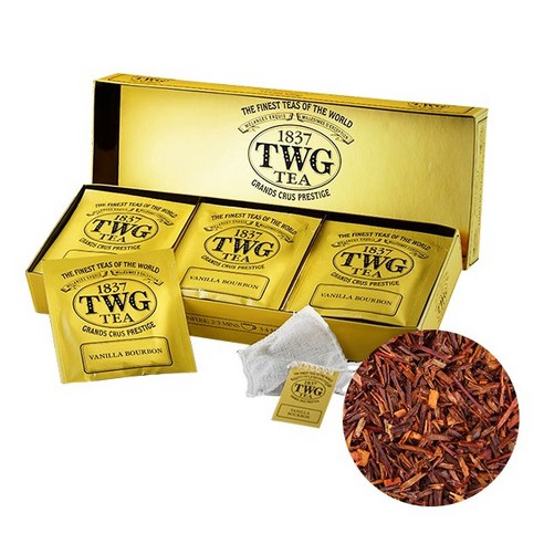 Twg Tea 1837 싱가폴 럭셔리 바닐라 버번 티 홍차 Vanilla Bourbon 15코튼티백, 1.5g, 15개입, 1개