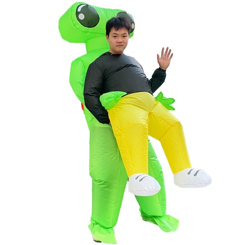 할로윈 코스프레의상 졸업사진 에어슈트 풍선 인형탈, 1개, 큰눈외계인