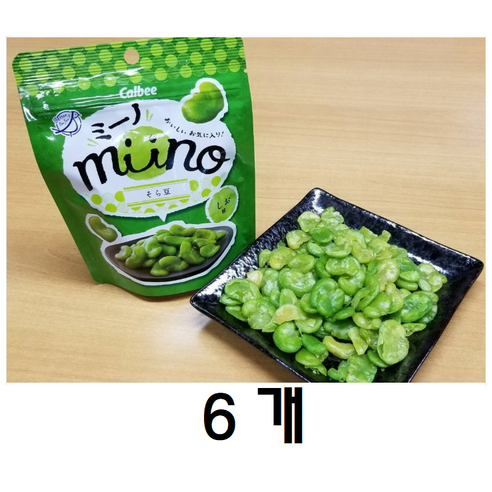 가루비 minno 미노 소라마메 완두콩 소금맛, 6개, 28g