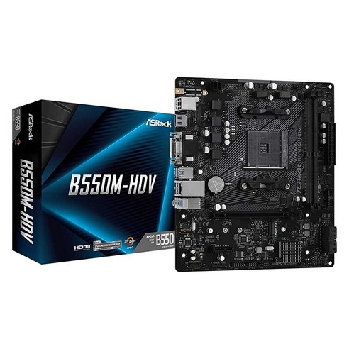 ASRock B550M-HDV 3rd Gen AMD AM4 Ryzen/Future Ryzen 프로세서 마더보드 지원