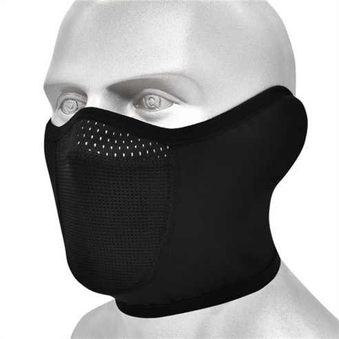 Cyling face mask 겨울 사이클링 마스크 양털 발라클라바 전술 목 각반 방풍 방한 오토바이 스키 하이킹 스포츠 마스크 통기성편안한 편안하고, Black