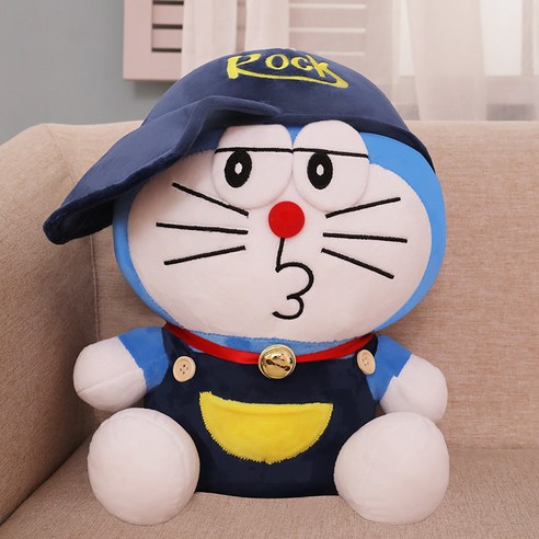 GOYES 선물하기 도라에몽 대형 봉제인형 뽀글이 인형, 사시, 40cm, 1개