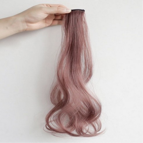 일월전빵 4개세트 웨이브 컬러 브릿지 헤어피스 붙임머리 포인트 가발 60cm B-W002, 바이올렛, 4개