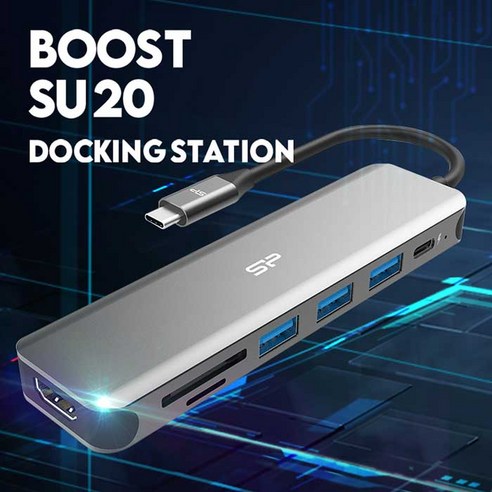 실리콘파워 USB Type-C(USB 3.2 Gen 1) 부스트SU20 멀티허브