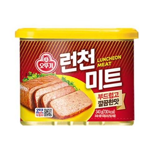 오뚜기 비상식량 오뚜기 런천미트 김치찌개 집밥 스팸 생선통조림 340G, 1세트