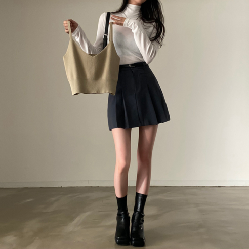 마켓메이븐 여성 뷔스티에 니트 베스트
