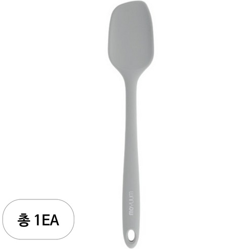 모윰 유아용 프리미엄 실리콘 이유식 스파츌라, 단품, 1개, 그레이