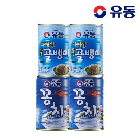 유동 자연산골뱅이 400g 2개 +꽁치 400g 2개, 없음