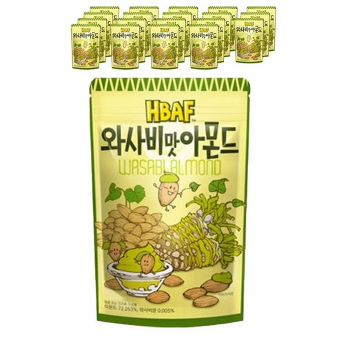 와사비맛 아몬드 130G, 20개