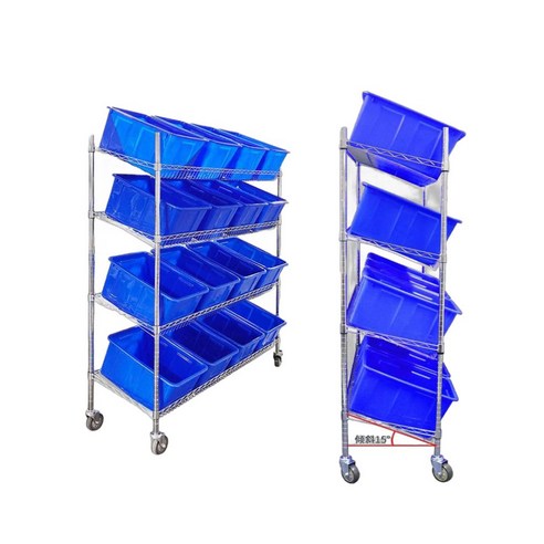 피킹카트 창고 분류 바구니 물류창고 공장 웨건 정리대, 120x45x170cm 12개 프레임, 1개