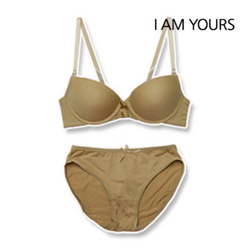 I AM YOURS 레시피 면 속옷 세트 2종 (브라+팬티)