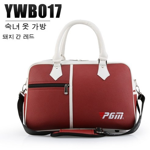 PGM 남녀 골프백 골프 보스턴백 가방, YWB017 돼지 간 레드