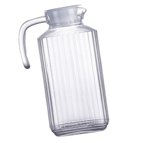 물 주전자 음료 용기 음료 용기 뚜껑이 있는 음료 용기, 기타+기타, 줄무늬 주전자 1800ml, 플라스틱