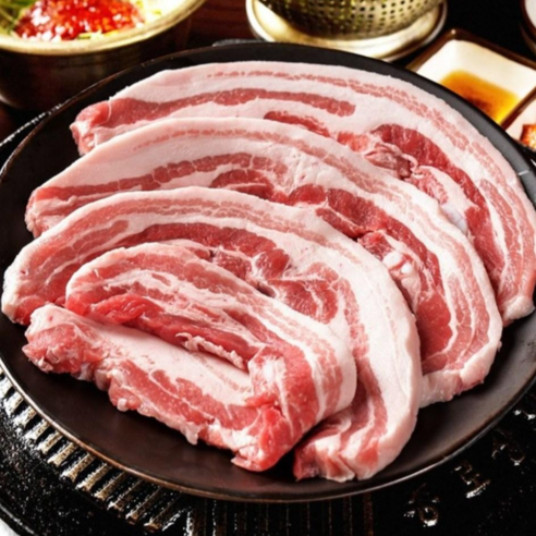 템포크 돼지고기 오겹살, 1개, 1kg