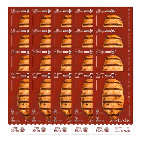 열두닭 오븐으로만 조리한 닭가슴살 오리지널 훈제맛, 100g, 50개