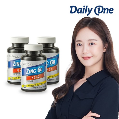 데일리원 아연60 800mg 100정, 1개