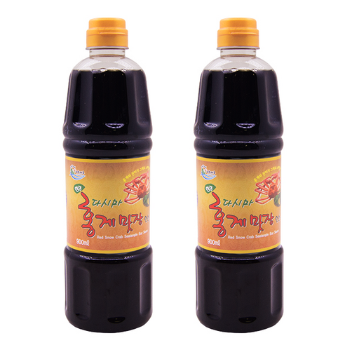 다시마 홍게 맛장 소스 2개 900mm x2 [홍일식품] 다시마홍게 간장, 900ml