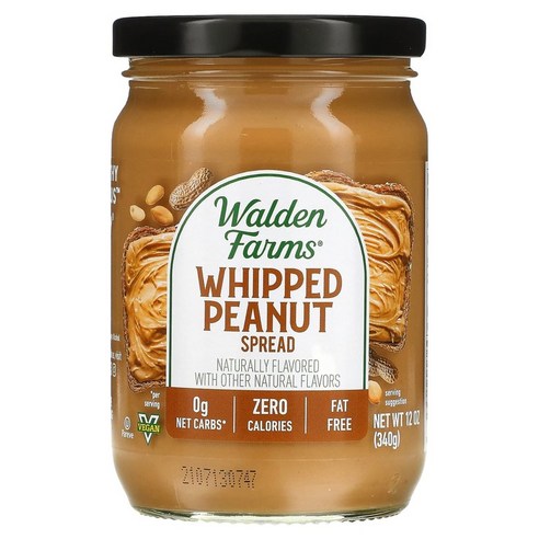 월든팜스 Walden Farms 휩트 땅콩 스프레드 땅콩잼, 1개, 340g 월든팜스 Walden Farms 휩트 땅콩 스프레드 땅콩잼, 1개, 340g