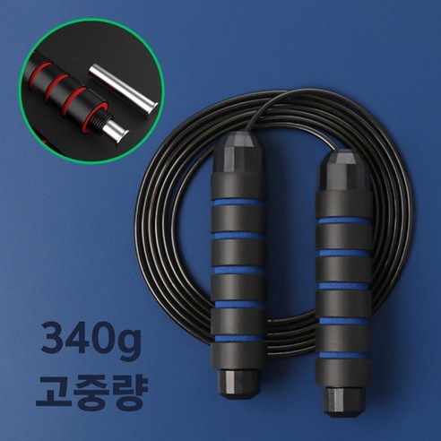 핏네스트 고중량 줄꼬임방지 와이어 다이어트 줄넘기, 블루 1Ea, 1개