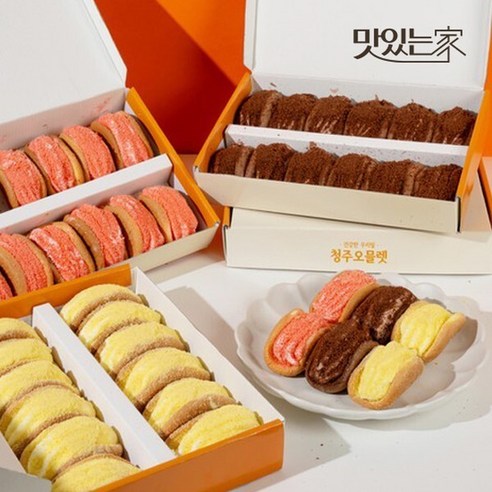 맘스케이크 청주오믈렛 범벅 6가지맛 2박스 골라담기 432g(18gx24개입), 녹차 12개입 1박스_딸기 12개입 1박스, 432g