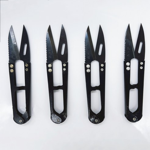 손무북 쪽가위 11cm 4개입, 블랙, 4개