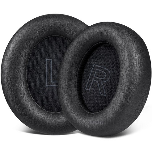 SOULWIT 교체용 이어패드-호환 모델 앤커 사운드코어 라이프 Anker Soundcore Life Q30/Q35 헤드폰 - 소음 차단 폼 1쌍, Protein Leather, Black, 1개