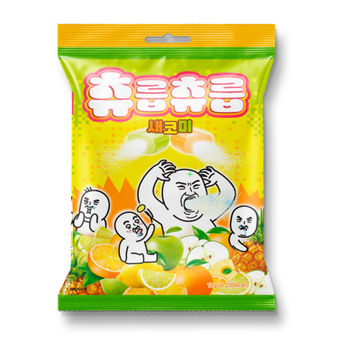 츄릅츄릅 새코미 사우어 4가지 과일맛 소프트 츄잉 캔디 사탕, 1kg, 1개