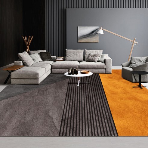 [RichMagic] 거실 용 북유럽 고급 카펫 빨 수있는 바닥 라운지 깔개 대형 지역 깔개 침실 카펫 현대 가정 거실 장식 매트, Custom size, B