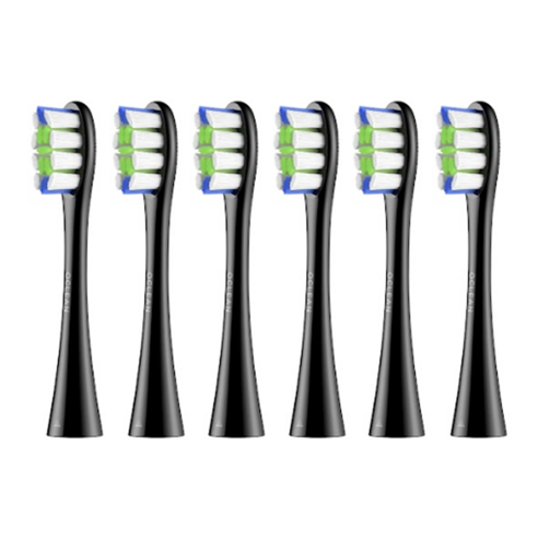 오클린 Oclean 전동칫솔모 리필모 호환모 2pcs & 6pcs, 6개, 블랙, 프로페셔널 클린